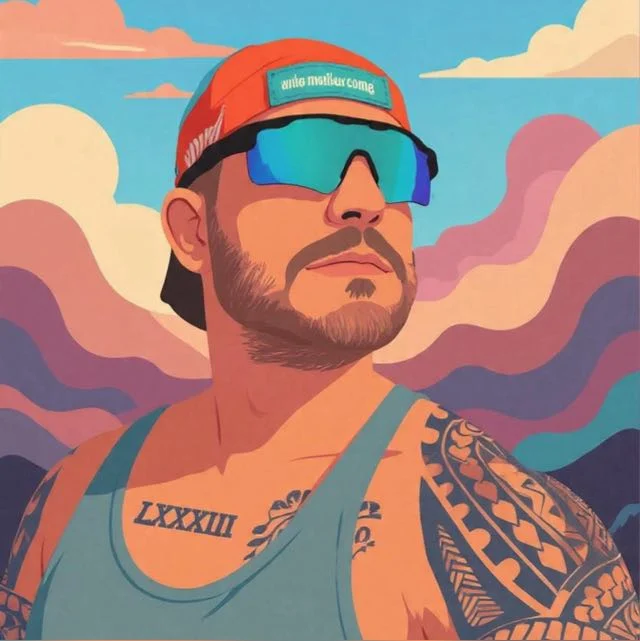 Retrato ilustrado de Danilo Fávero